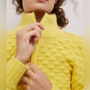 MAEVE ANTHROPOLOGIE-Maeve Buttercup Textured Knit Jacket